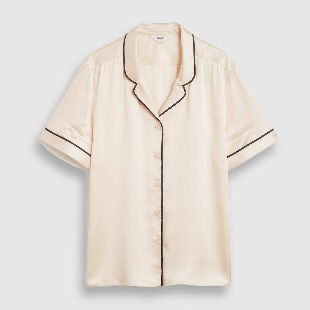 Premium Silk Top | Champagne