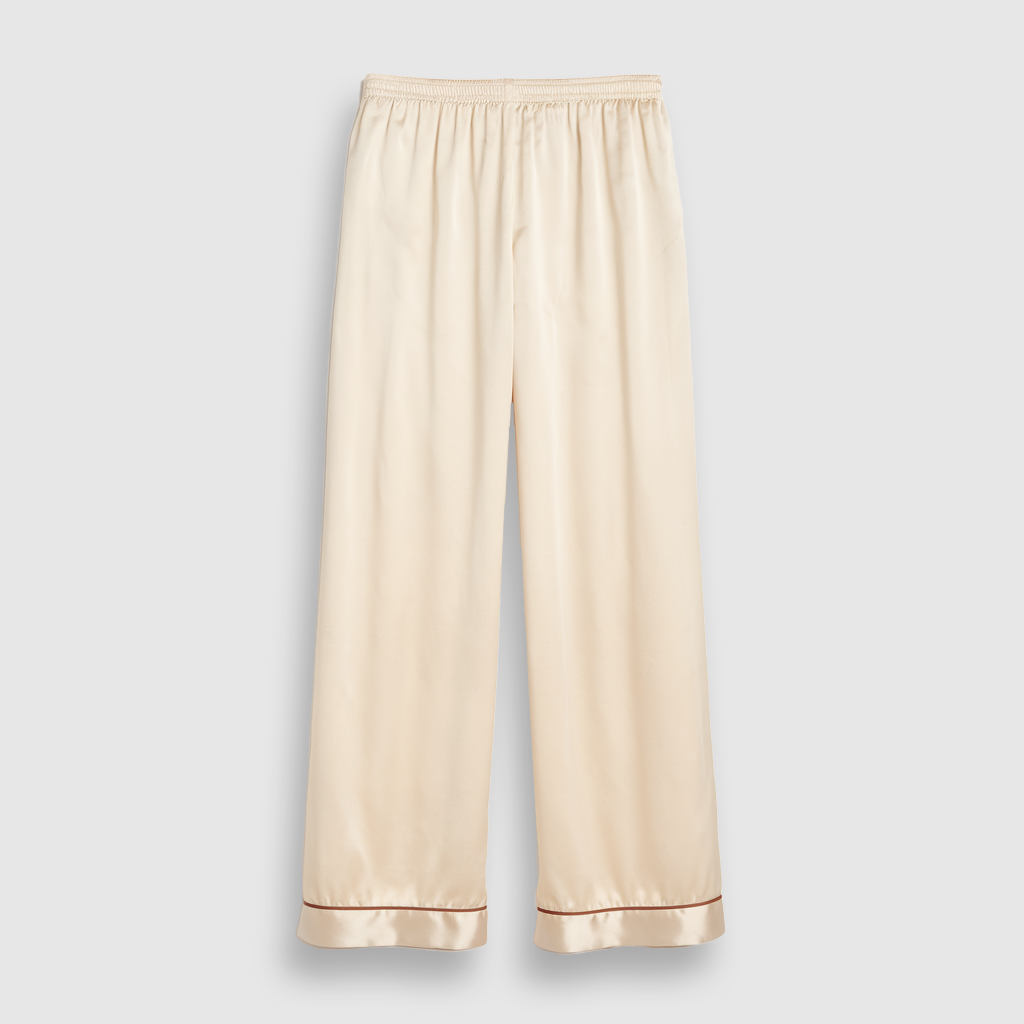 Premium Silk Trousers | Champagne
