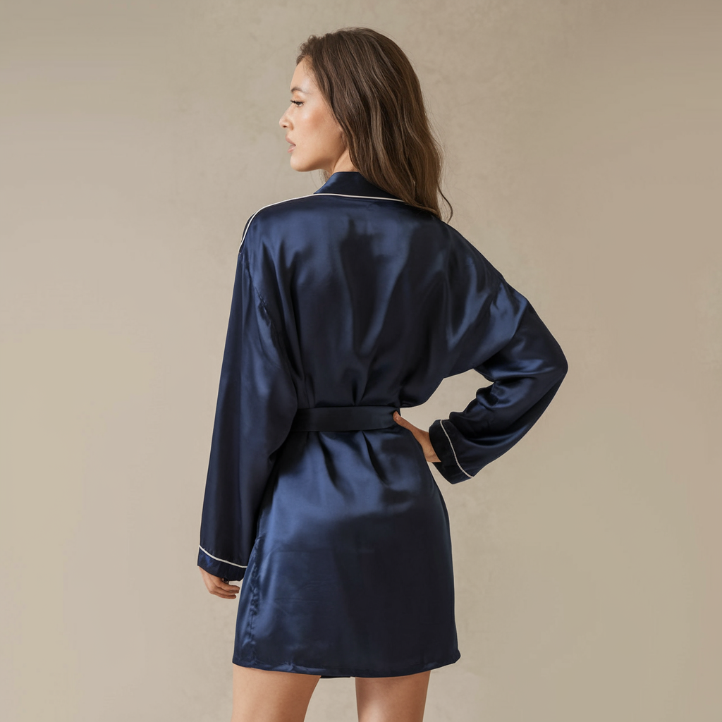 Premium Silk Kimono | Sapphire